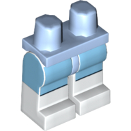 Lego Hips and White Legs with Bright Light Blue Pants Print / Bright Light Blue