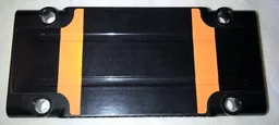 Technic, Panel Plate 5 x 11 x 1 with 2 Orange Stripes with Corner Cutouts Pattern (Sticker) - Set 9398