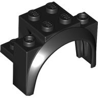 Lego Wheel Arch, Mudguard 4 x 2 1/2 x 2 1/3 / Black