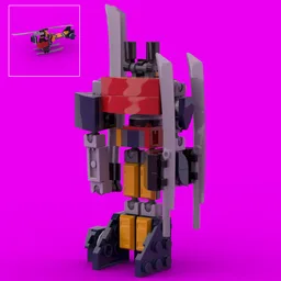 Helicopter transformer from LEGO Marvel set 76202: Wolverine Mech armor