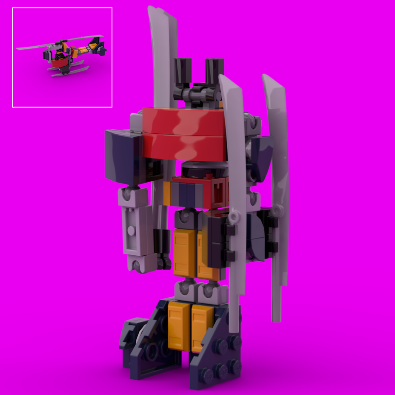 Lego Helicopter transformer from LEGO Marvel set 76202: Wolverine Mech armor