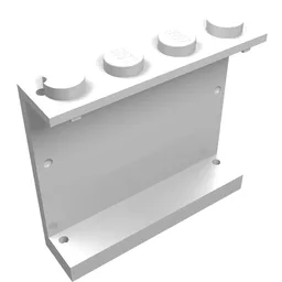 Panel 1 x 4 x 3 - Solid Studs with Jolly Roger Print