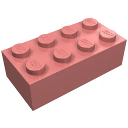 Brick 2 x 4 / Sand Red