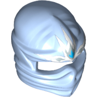 Lego Wrap with Forehead Ridge and Ice Energy Print / Bright Light Blue