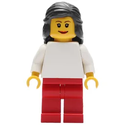 White Torso, Red Legs, Black Hair