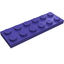 Plate 2 x 6 / Dark Purple