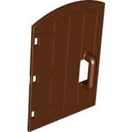 Duplo Door 1 x 4 x 4 with Rounded Top and Handle - Castle / Reddish Brown