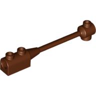 Lego Bar 1 x 8 with Brick 1 x 2 Curved Top End (Axle Holder Inside Small End) / Reddish Brown