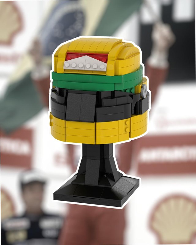 Lego 1991 Ayrton Senna Formula 1 Helmet Bust