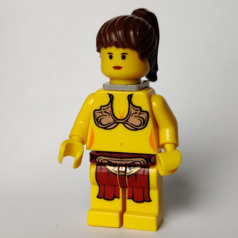 Lego Princess Leia, Slave Outfit, Yellow Skin, Neck Bracket