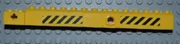 Crane Arm Outside, Wide with Pin Hole at Mid-Point with Black and Yellow Danger Stripes Pattern on Both Sides (4 Stickers) - Set 4645