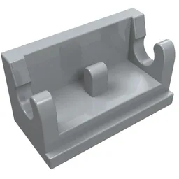 Hinge Brick 1 x 2 Base / Light Bluish Gray