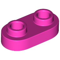 Lego Plate Special 1 x 2 Rounded with 2 Open Studs / Dark Pink