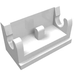 Hinge Brick 1 x 2 Base / White