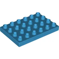 Duplo Plate 4 x 6 / Dark Azure