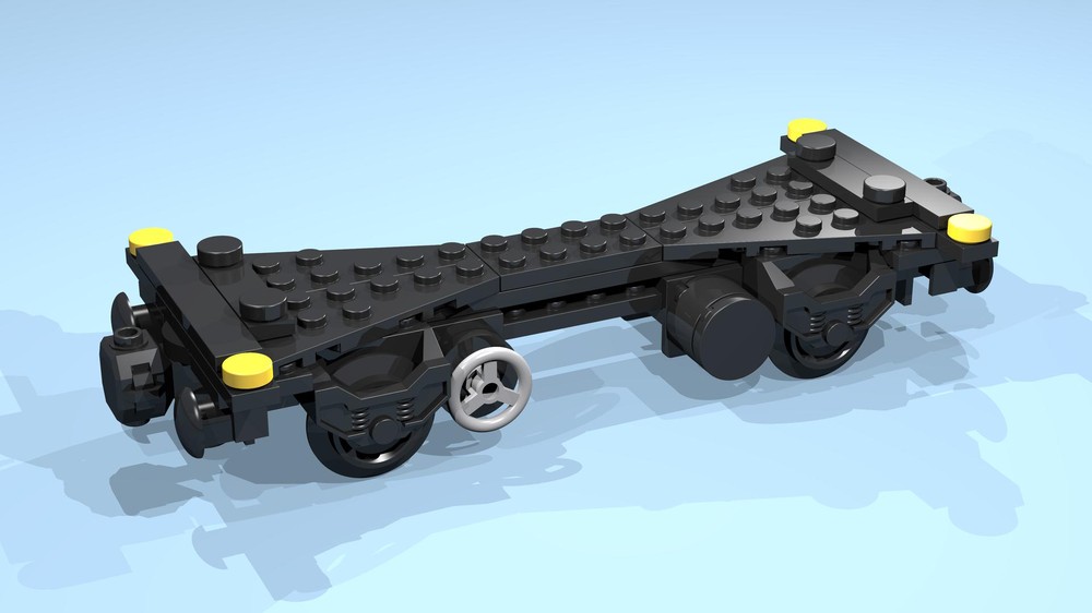 Lego 4-Wheel Container Wagon (grid, 8 studs wide)