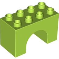 Lego Duplo Brick 2 x 4 x 2 Arch / Lime