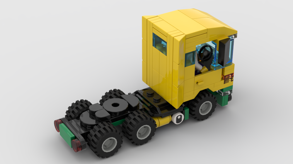 Lego 3-axle european semi truck tractor