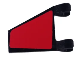 Flag 2 x 2 Trapezoid with Flat Edge with Red Pattern Model Right Side (Sticker) - Set 8362