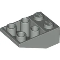 Brick Sloped Inverted 33° 3 x 2, No Connections between Studs, Ovoid Bottom Pin / Light Gray