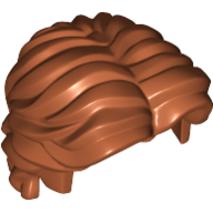 Lego Hair Short Wavy with Center Part / Dark Orange