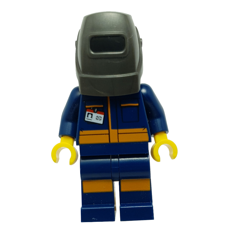 Lego Technician - Dark Blue Torso, Dark Blue Legs, Welding Mask