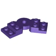 Plate Angled 2 x 2 with Step and Hole in Center / Dark Purple