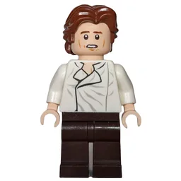 Han Solo, White Shirt, Dark Brown Legs, Dual Sided Head Open Mouth / Closed Eyes with Closed Mouth, Ruffled Hair