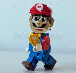 Upscaled Italian Plumber Mini Figure in 3:1 inspired