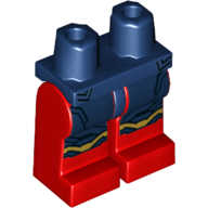 Lego Hips and Red Legs with Spider Man Blue Armor / Dark Blue
