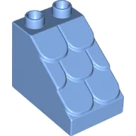 Duplo Brick 3 x 2 x 2 Slope Shingled / Medium Blue