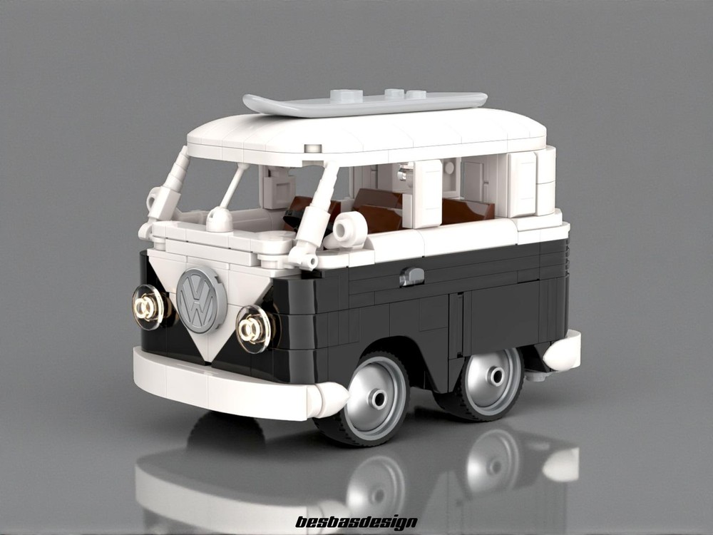 Lego Volkswagen Transporter T1 Tooned (black & white)