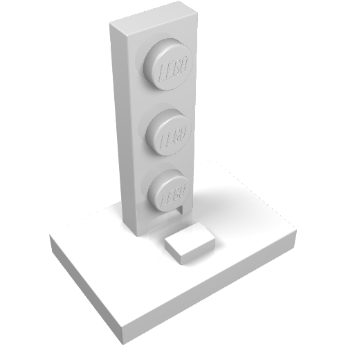 Lego Bracket 2 x 3 - 1 x 3 (Train Signal Stand) / White
