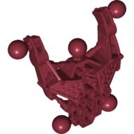 Lego Large Figure Skeletal, Torso with 5 Ball Joints (Av-Matoran Type 2) / Dark Red