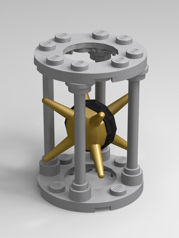 Lego Hedgehog in the cage puzzle - micro model