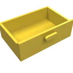 Cupboard 2 x 3 Drawer / Yellow