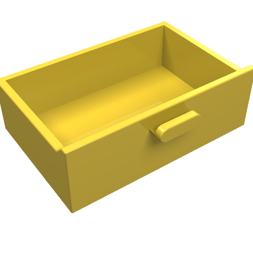 Lego Cupboard 2 x 3 Drawer / Yellow