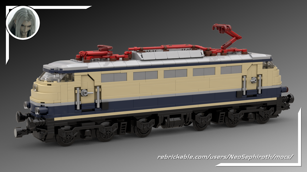 Lego E 03 Rheingold Locomotive Tan-Dark Blue