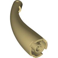 Lego Animal / Creature Body Part, Tail / Claw / Horn / Branch / Tentacle, End Section, Large / Tan
