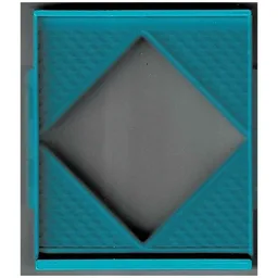 Scala, Building, Wall, Diamond Shaped Window 8 x 2 x 8 / Light Turquoise