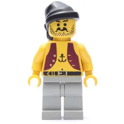 Pirate - Anchor Tattoo, Light Gray Legs, Black Bandana