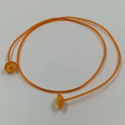 Clikits Cord, Jelly String, 375mm, with Trans-Flame Yellowish Orange Caps / Trans-Orange