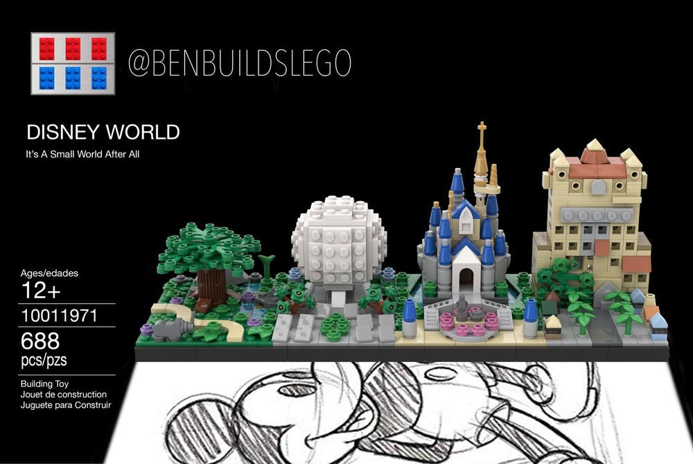 Lego Dísney World Skyline