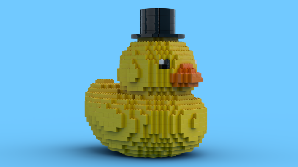 Lego Rubber Duck with Top Hat