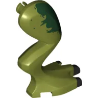 Animal Body Part, Dinosaur, Dilophosaurus Leg, Right, with Black Claws and Dark Green Spots Print / Olive Green
