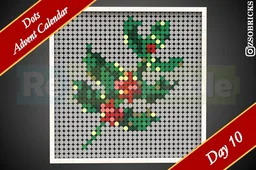 Day 10 - Holly Branch - Dots Advent Calendar