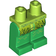 Lego Hips and Green Legs with Swamp Plants and Scales Print