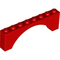 Brick Arch 1 x 8 x 2 / Red