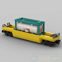 TTX Container Car with a 20ft liquid container