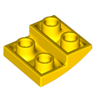Lego Brick Curved Inverted 2 x 2 x 2/3 / Yellow